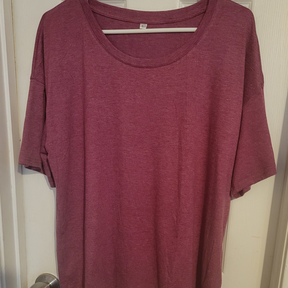 Oversized T Shirt Short Sleeve Top Loose Scook Neck